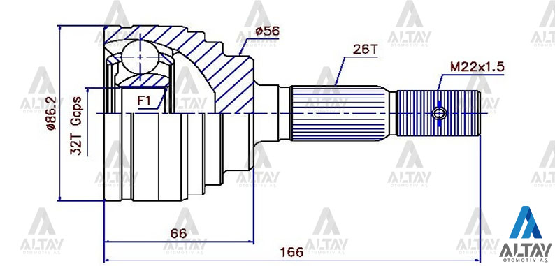 Toyota Carina Dış Aks Kafası Dış OEM 43410-06060 Toyota Carina Dış Aks Kafası Dış OEM 43410-06060